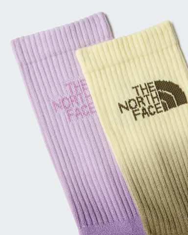 Everyday DipDye Crew Socks TNF Hushed LavenderMetal PinkPearLemon Mist ALT2