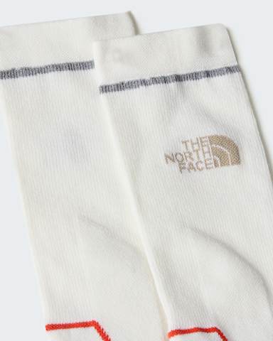 Trail Run Merino Crew Socks TNF White DuneKhaki Stone ALT2