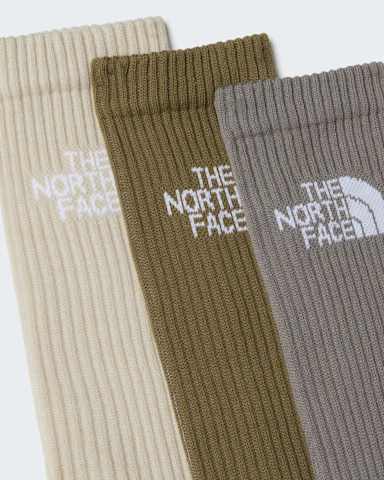 Multi Sport Cushion Crew Socks TNF Stone SlabDesert StoneCedar ALT2
