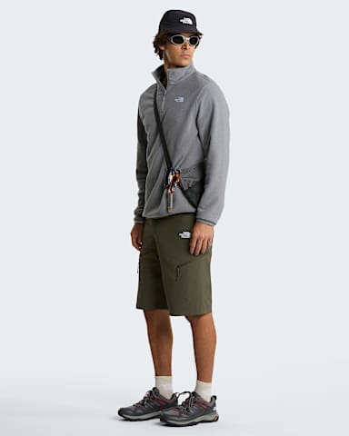 Polaire col zipp Glacier pour homme TNF TNF Mid Grey Heather ALT1