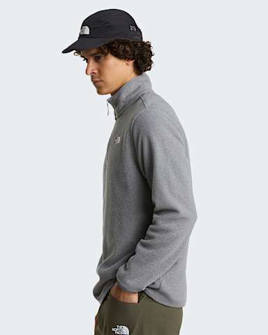 Polaire col zipp Glacier pour homme TNF TNF Mid Grey Heather ALT2