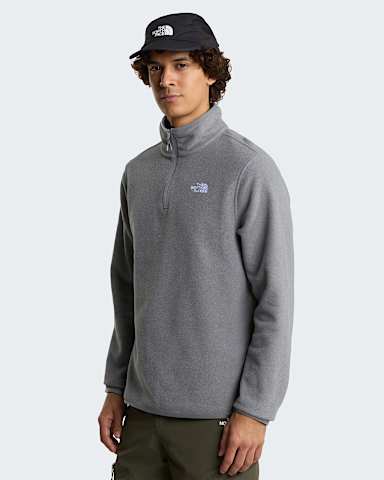Polaire col zipp Glacier pour homme TNF TNF Mid Grey Heather HERO