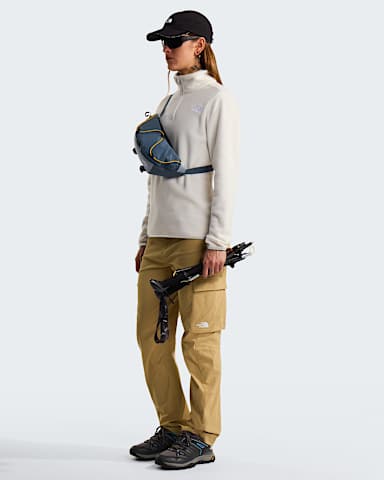 Polaire col zipp Glacier pour femme TNF White Dune ALT1