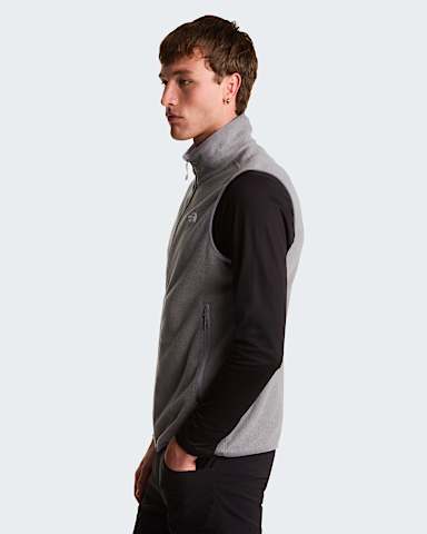 Mens Glacier Fleece Gilet TNF TNF Mid Grey Heather ALT2