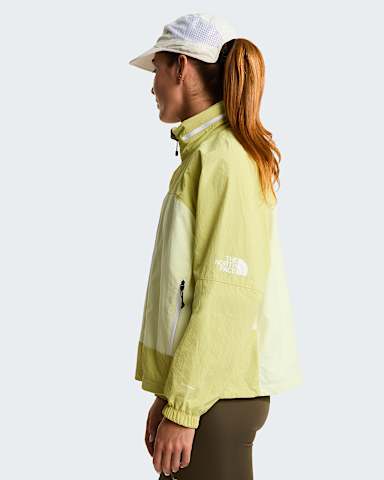 Chaqueta cortavientos utilitaria de senderismo para mujer TNF Lemon MistPear ALT2