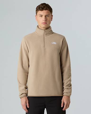 Glacierfleece met kwartrits voor heren TNF Mushroom Grey alt4