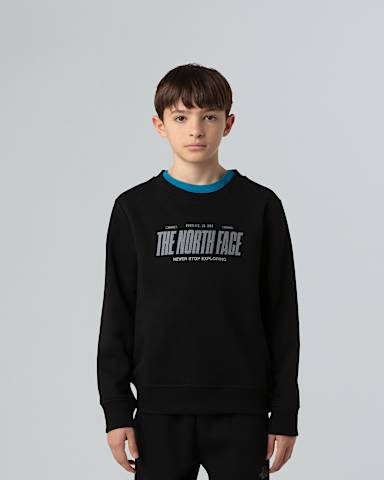 Boys Reflective Logo Relaxed Sweatshirt TNF TNF Black ALT4