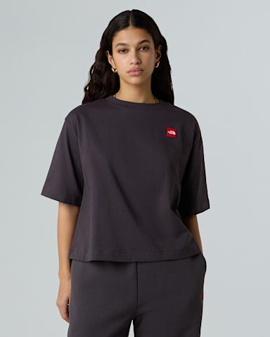 Tshirt Red Box coupe boxy pour femme TNF Obsidian alt4