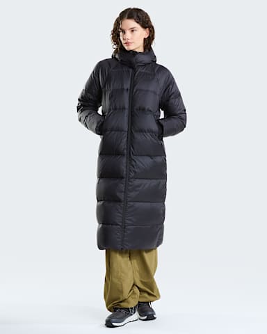 Parka larga de plumn con capucha Hydrenalite City para mujer TNF TNF Black HERO