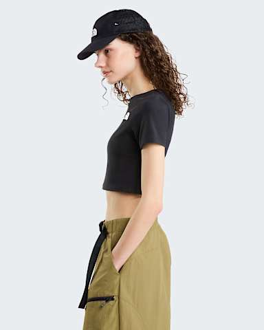Womens Cropped TShirt TNF TNF Black ALT2
