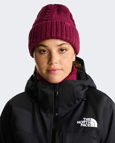 OhMega Beanie W TNF Burgundy Crush ALT1