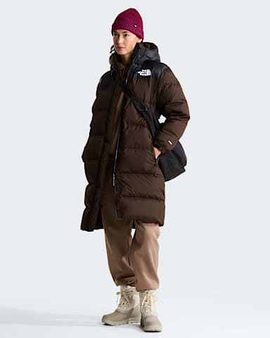 Womens Nuptse Parka TNF Dark ChestnutTNF Black alt1