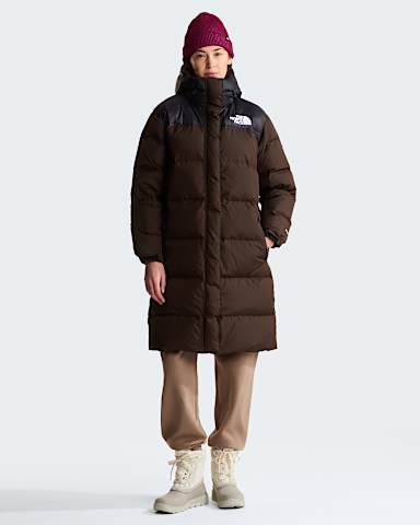 Womens Nuptse Parka TNF Dark ChestnutTNF Black hero