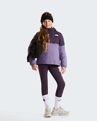 Girls Warm Antora Rain Jacket TNF Endless DuskGrounded Plum ALT1