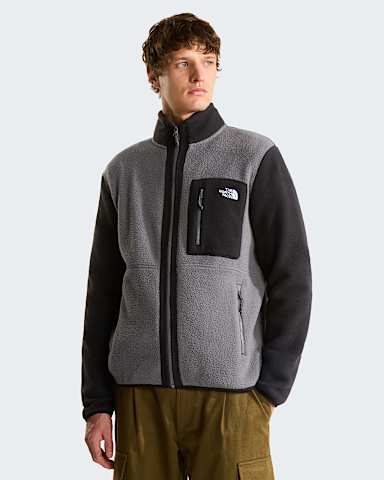 Yumiori Fleecejacke mit durchgehendem RV fr Herren TNF Smoked PearlTNF Black HERO