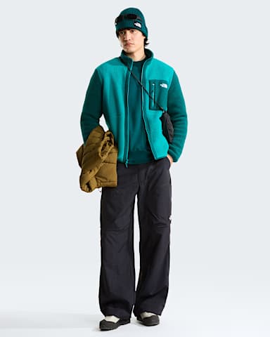 Yumiori Fleecejacke mit durchgehendem RV fr Herren TNF Restorative TealPacific Teal ALT1