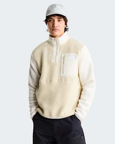 Mens Yumiori 14 Zip Fleece Jacket TNF Desert StoneWhite Dune HERO