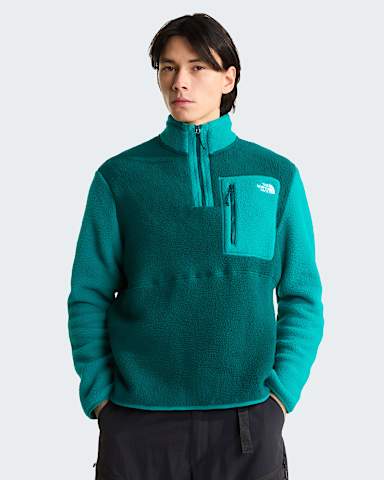 Mens Yumiori 14 Zip Fleece Jacket TNF Pacific TealRestorative Teal HERO