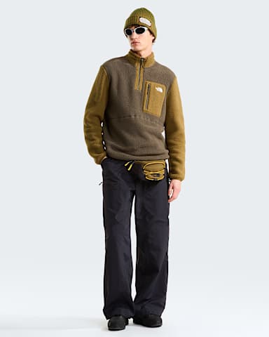 Giacca in pile Yumiori con cerniera a 14 da uomo TNF New Taupe GreenCaraway Seed ALT1