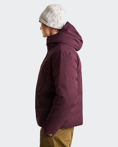 Mens Mountain Range Down Hooded Jacket TNF Deep Burgundy ALT2
