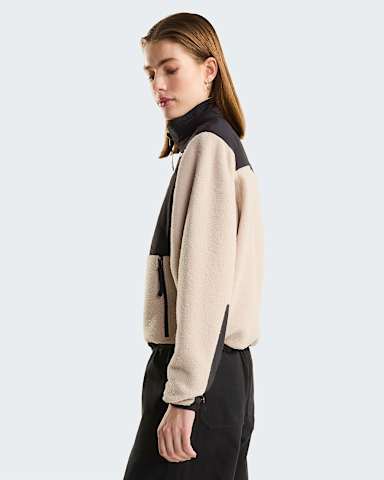 Womens Retro Denali Jacket TNF Timeless TaupeTNF Black ALT2