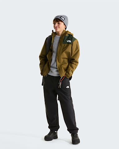 Boys Antora Rain Jacket TNF Caraway SeedBottle Green ALT1