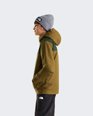 Boys Antora Rain Jacket TNF Caraway SeedBottle Green ALT2