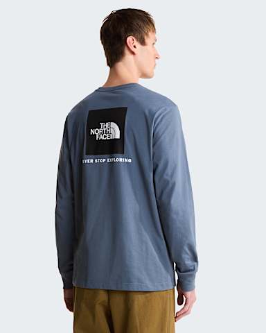Mens Evolution Box NSE Regular LongSleeve TShirt TNF Granite Grey HERO
