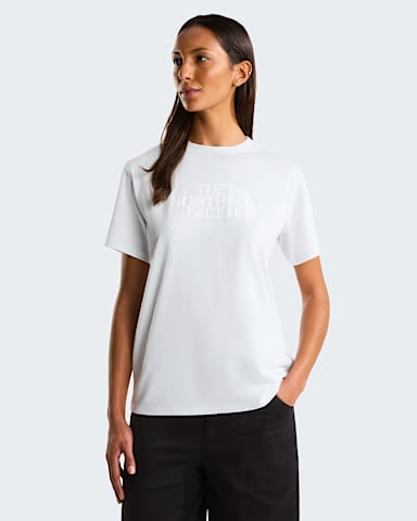 Womens Evolution Half Dome Relaxed TShirt TNF Pearl Stone hero
