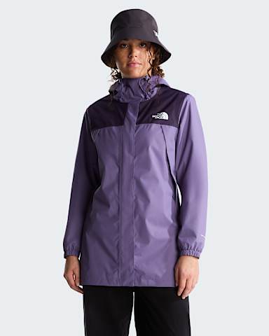 Womens Antora Rain Parka TNF Grounded PlumEndless Dusk HERO