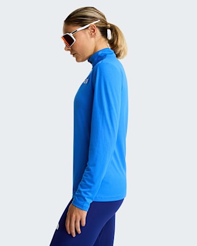 Womens Flex Slim 14 Zip LongSleeve Top TNF Active Blue ALT2