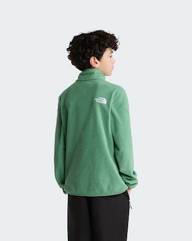 Teens Glacier 14 Zip Fleece TNF Dimmed Algae ALT2