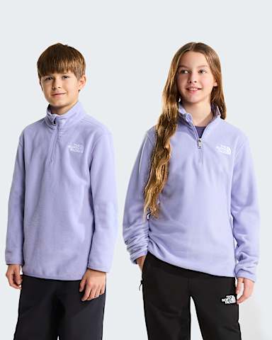 Pile Glacier con cerniera a 14 da ragazzi TNF Pale Plum HERO