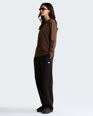 Womens TNF Essential Simple Dome Relaxed LongSleeve TShirt TNF Smokey Brown ALT1