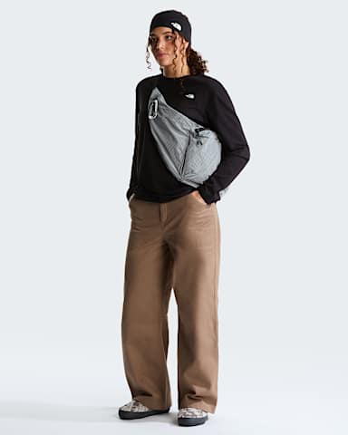 TNF Essential Simple Dome Relaxed Tshirt met lange mouwen TNF TNF Black ALT1