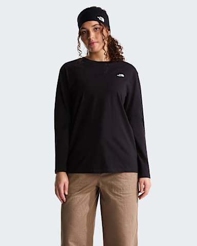 TNF Essential Simple Dome Relaxed Tshirt met lange mouwen TNF TNF Black HERO