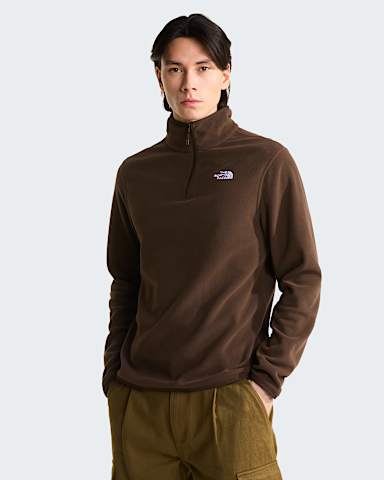 Mens Glacier 14 Zip Fleece TNF Dark Chestnut hero