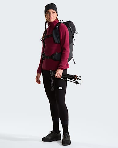 Womens Glacier 14 Zip Fleece TNF Burgundy Crush ALT1