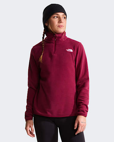 Womens Glacier 14 Zip Fleece TNF Burgundy Crush HERO