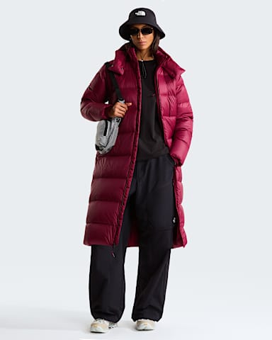 Hydrenalite City langer DaunenParka mit Kapuze fr Damen TNF Burgundy Crush alt1