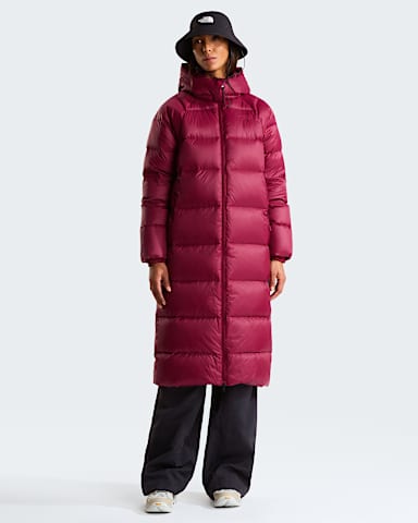 Hydrenalite City langer DaunenParka mit Kapuze fr Damen TNF Burgundy Crush hero