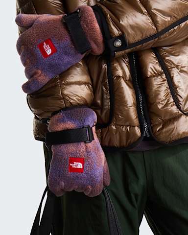 Red Box Fleece Gloves TNF Grounded Plum 1989 Catalogue Print alt1