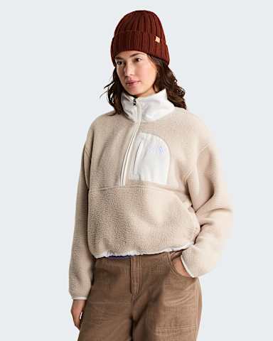 Veste en polaire demizippe Yumiori OffPeak pour femme TNF Timeless TaupeWhite Dune HERO