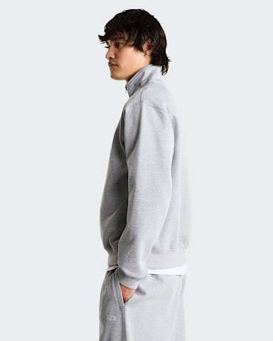 Mens Essential Simple Dome Relaxed 14 Zip Sweatshirt TNF TNF Pale Grey Heather ALT2