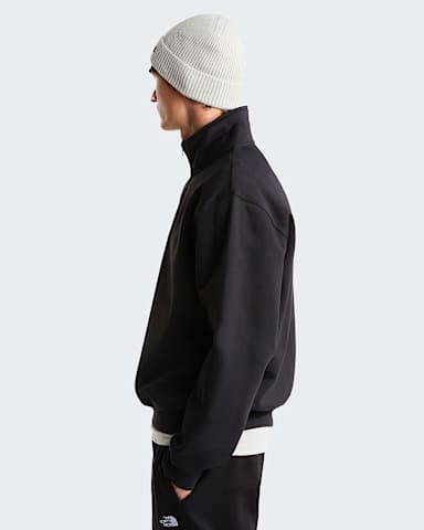 Mens Essential Simple Dome Relaxed 14 Zip Sweatshirt TNF TNF Black ALT2