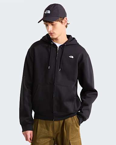 Sudadera con capucha y cremallera completa TNF Essential Simple Dome para hombre TNF TNF Black HERO