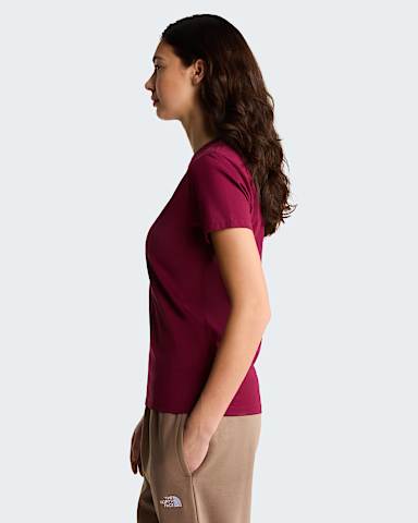 Womens Evolution Simple Dome Slim TShirt TNF Burgundy Crush ALT2