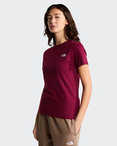 Womens Evolution Simple Dome Slim TShirt TNF Burgundy Crush HERO