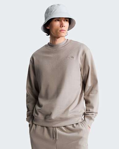 Mens TNF Essential Terry Simple Dome Relaxed Sweatshirt TNF Stone Slab HERO
