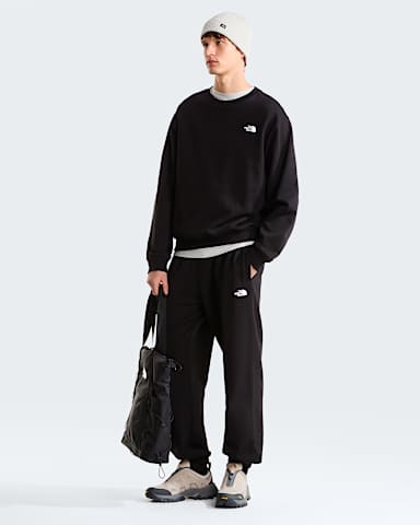Mens TNF Essential Terry Simple Dome Relaxed Sweatshirt TNF TNF Black ALT1